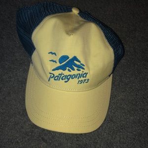 Patagonia 1973 Blue Yellow trucker SnapBack hat